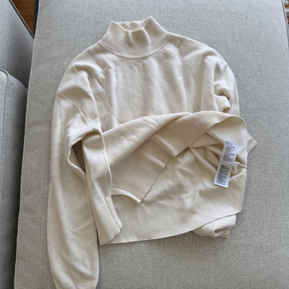 Paris Atelier & Other Stories White Cotton Wool Mockneck Sweater - Picture 7 of 7